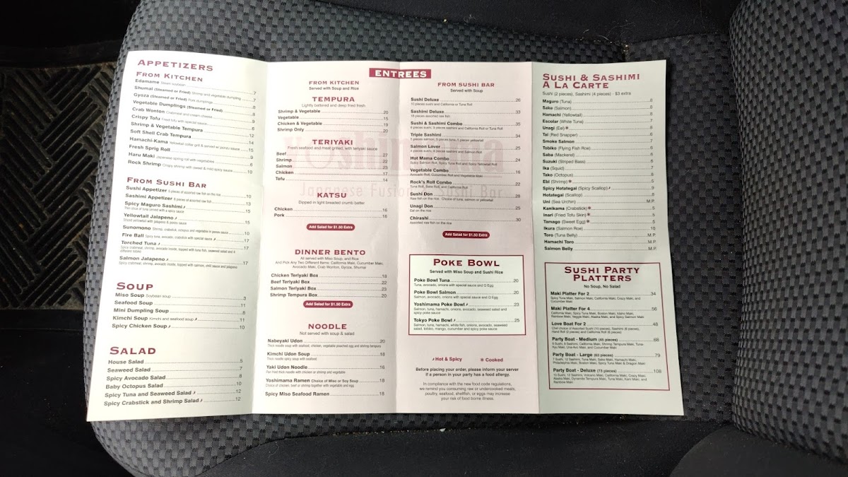 Menu Yoshimama Japanese Sushi Bar-3